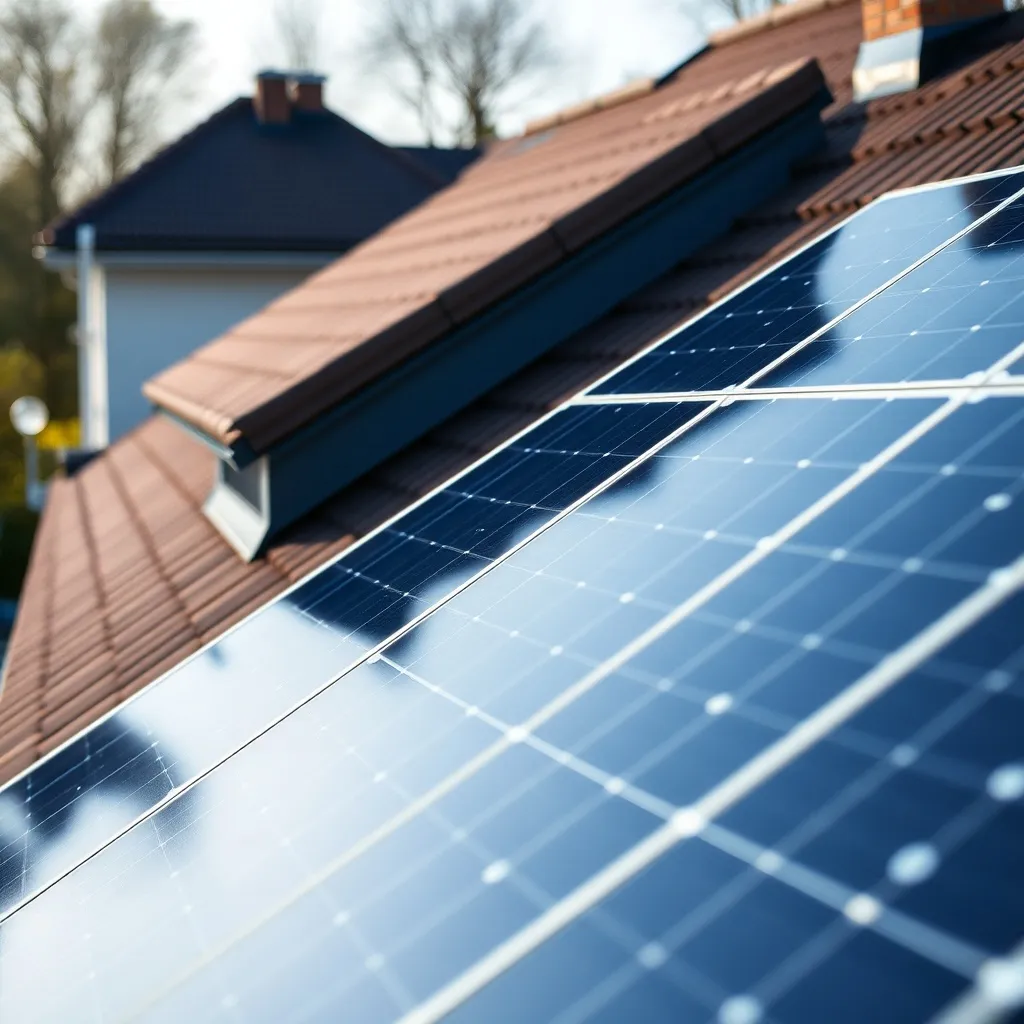 Professional close-up of high-efficiency monocrystalline sol